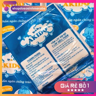 Gói 30 Tấm lót phân xu AKIDO 3 lớp chống thấm/ Miếng lót phân xu sơ sinh