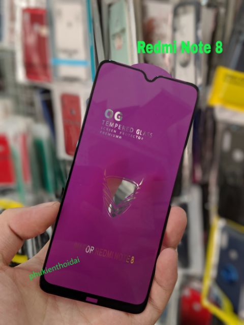 Kính cường lực OG Full màn Redmi Note 8 FREESHIP Từ 50k viền mỏng chất đẹp cao cấp