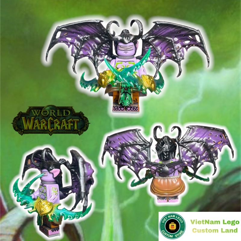 Custom lego: nhân vật illidan Stormrage Demon ( Dota - Warcraft )