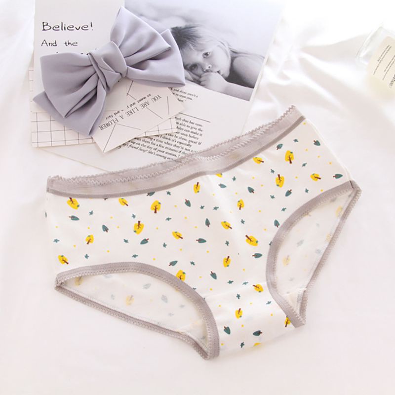 Quần Lót Cotton Nữ In Hình Hoạt Hình Xinh Xắn