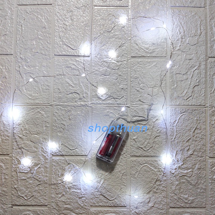 Đèn Led Trang Trí Fairy Dài 1.7  Mét - Không Chớp - Pin AA