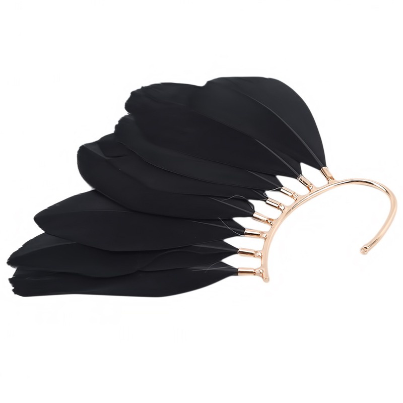 1 khuyên kẹp vành tai hình lông vũ độc đáo