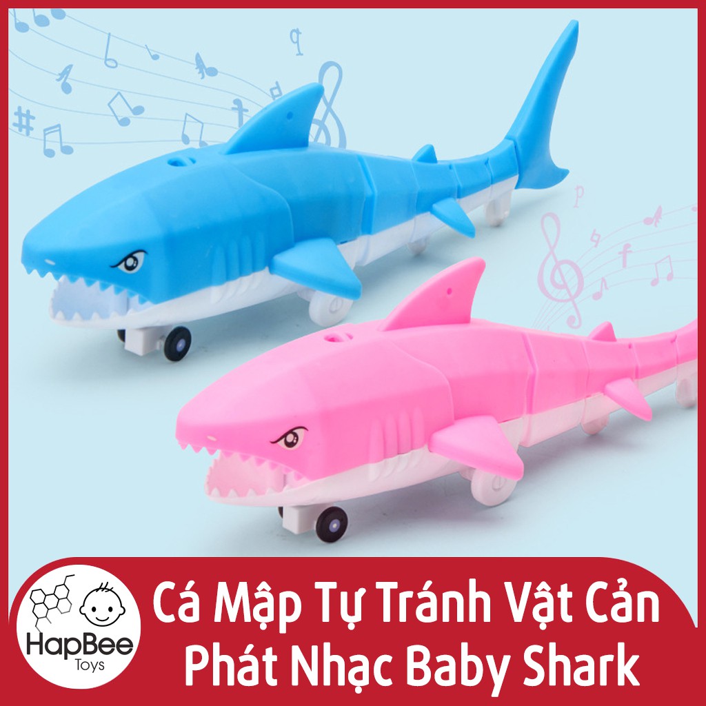 Đồ chơi cá mập/cá heo chạy pin tự tránh vật cản phát nhạc Baby Shark & có đèn nháy 🐝 HapBee 🐝