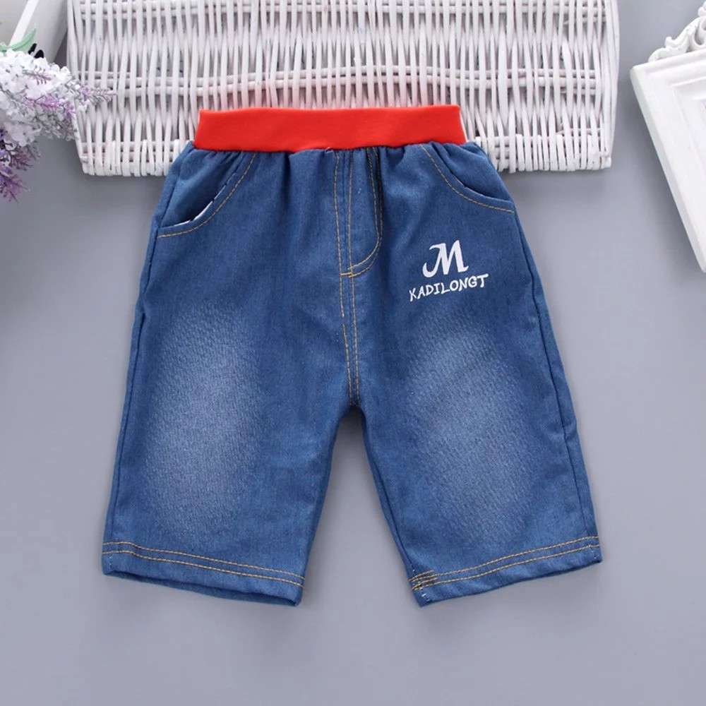 Set áo thun tay ngắn &amp; quần short jeans cho bé trai