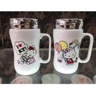 Cốc sứ giữ nhiệt có lắp gương