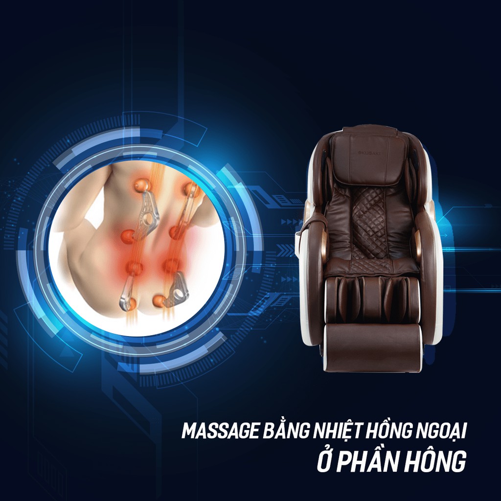 Ghế Massage Thư Giãn Toàn Thân, Ghế Massage Trị Liệu Okusaki AM-599