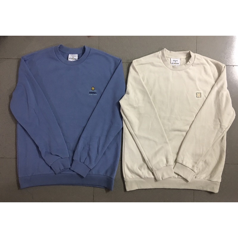 Áo nỉ bông cổ tròn nam giới, hàng xuất Hàn