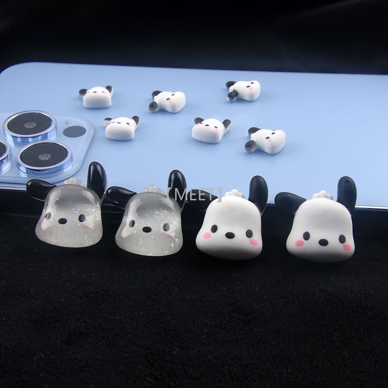 1 Chú Chó Tai Đen Bằng Nhựa Resin Làm Trang Sức Thủ Công DIY