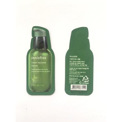 Sample 1ml Tinh chất dưỡng ẩm cô đặc từ Dầu hạt trà xanh Green Tea Seed Serum Innisfree