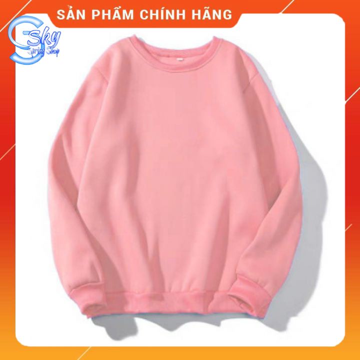 ÁO SWEATER TRƠN NAM NỮ UNISEX  FORM RỘNG, CHẤT NỈ BÔNG DÀY DẶN CAO CẤP