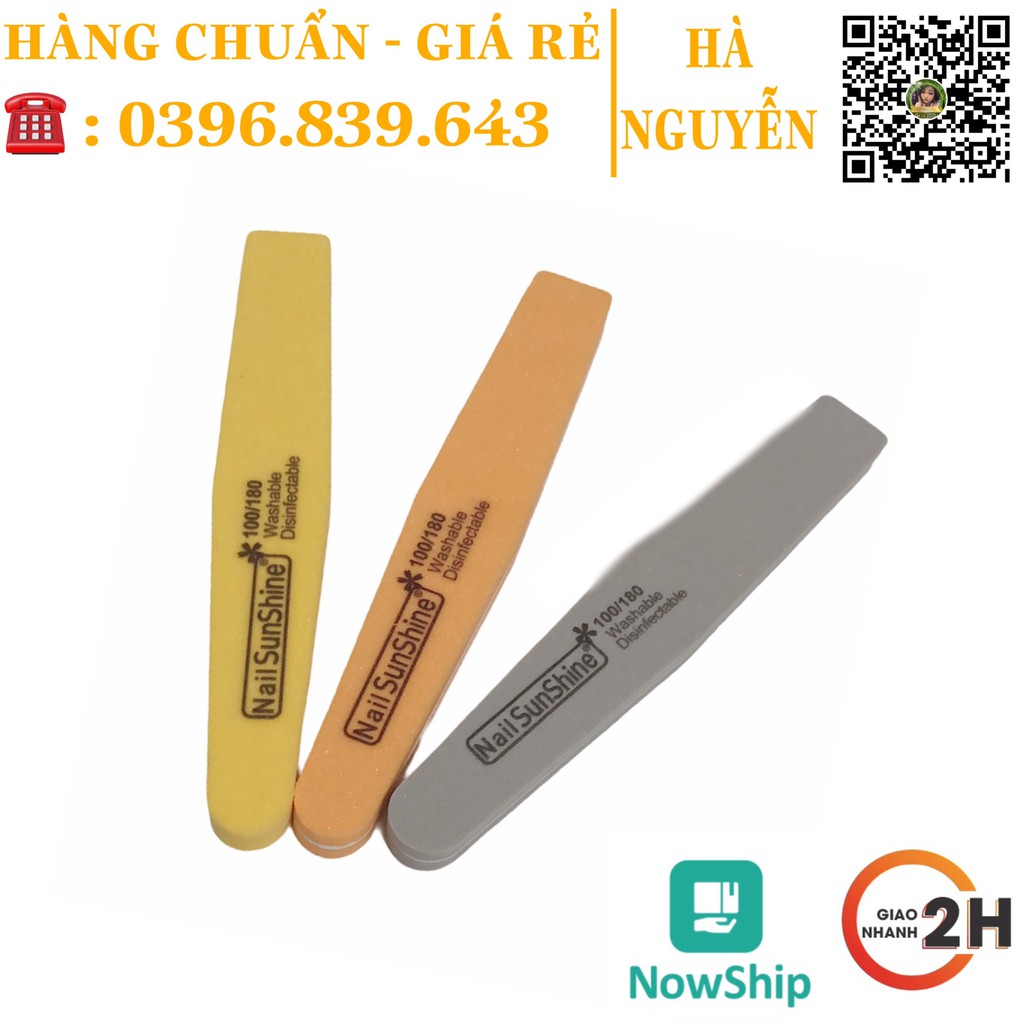 Phào Chà Móng 2 Mặt Sunshine - Bufer Nhám Móng Tạo Độ Bám CHo SƠn Gel [ 10 CÂY ]