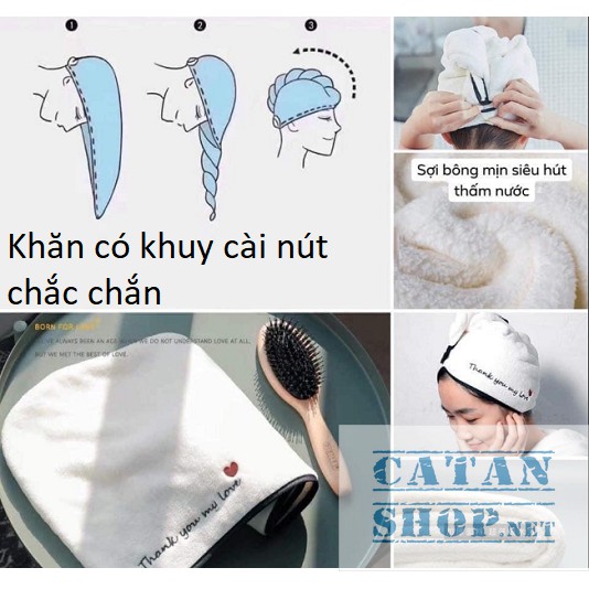 Khăn lau khô tóc siêu tốc  – Khăn quấn đầu làm khô tóc mềm mịn GD300-KhanLauToc