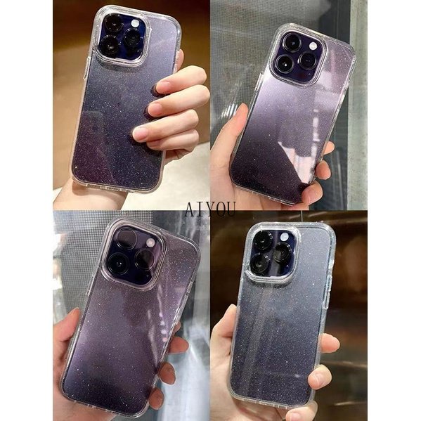 Ốp Điện Thoại Nhựa Cứng Trong Suốt Kim Tuyến Cho iPhone 14 Pro Max 13 iPhone11 Pro 12 XS Max
