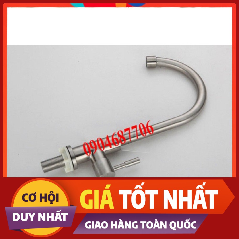 Vòi đơn lạnh chậu rửa bát, rửa chén inox 304 tặng đầu vòi rửa dây dài và dây cấp inox VRB902-DV02