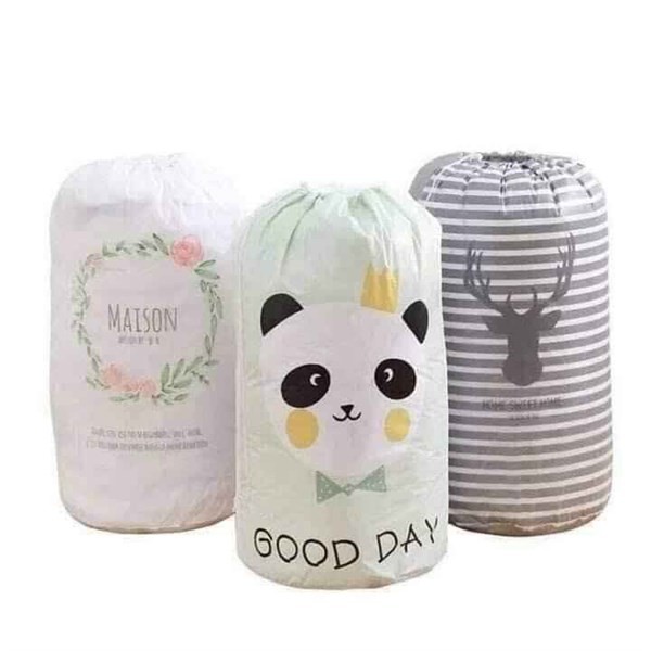 Túi Tròn Vải Chống Thấm Nước Đựng Chăn Màn Có Dây Rút Hình Trụ