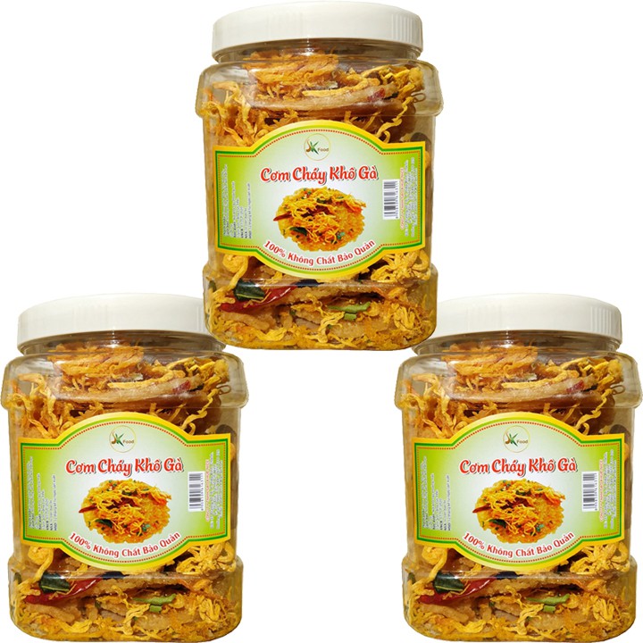 COMBO 3 HŨ CƠM CHÁY KHÔ GÀ SIÊU NGON - MỖI HŨ 300G | BigBuy360 - bigbuy360.vn