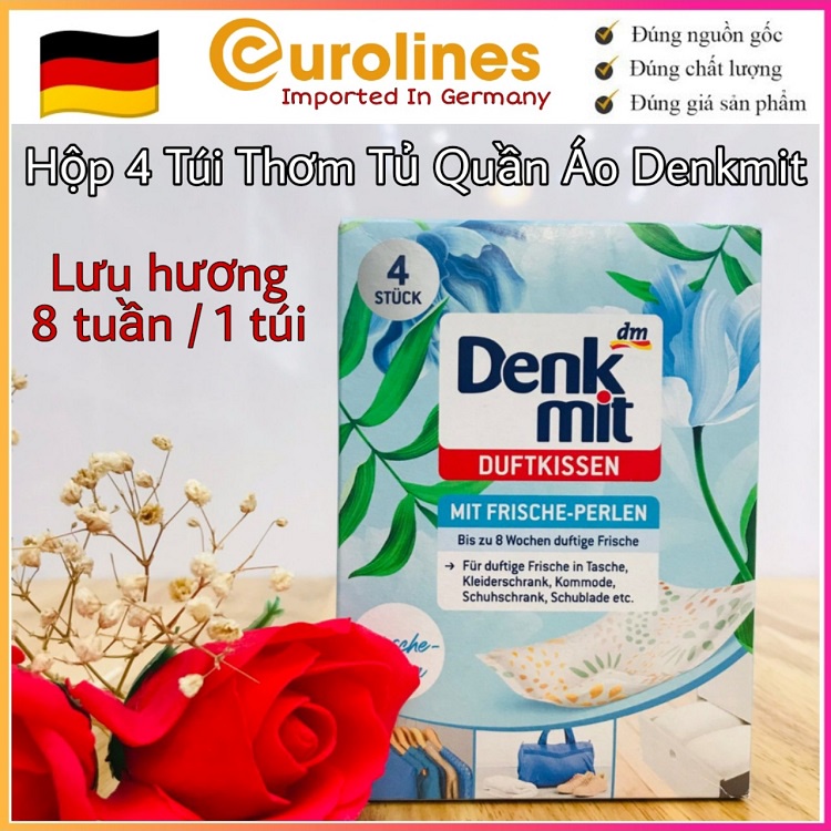 Túi Thơm Denkmit [ Hộp 4 túi mỗi túi lưu hương trong 2 tháng - Nhập Đức]