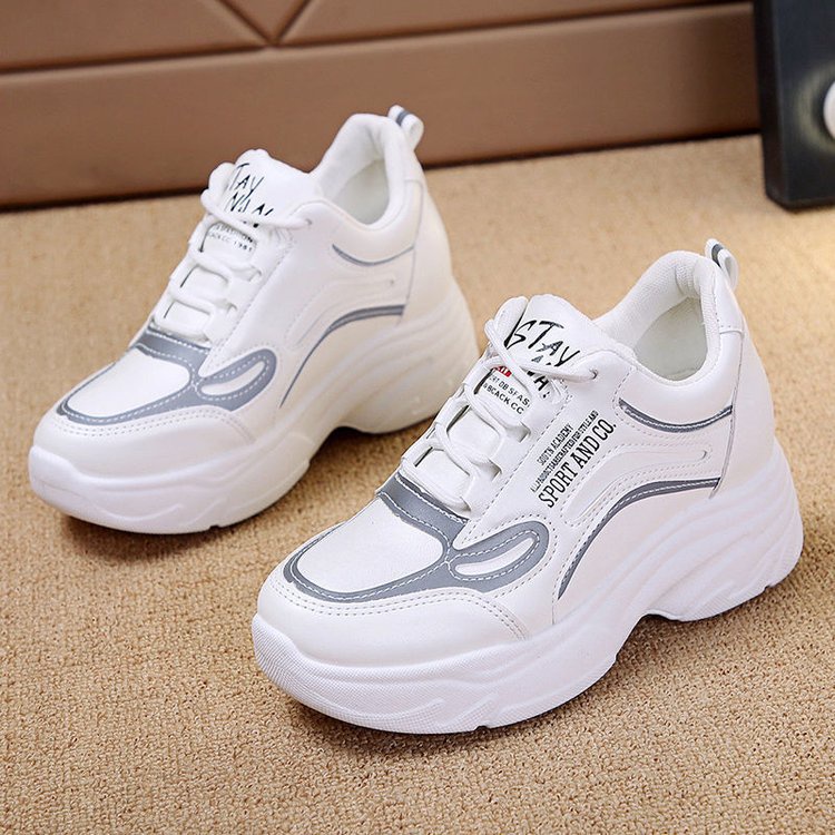 Giày thể thao nữ độn đế 6cm chất liệu cao cấp siêu đẹp mẫu mới,sneaker nữ Hot trend