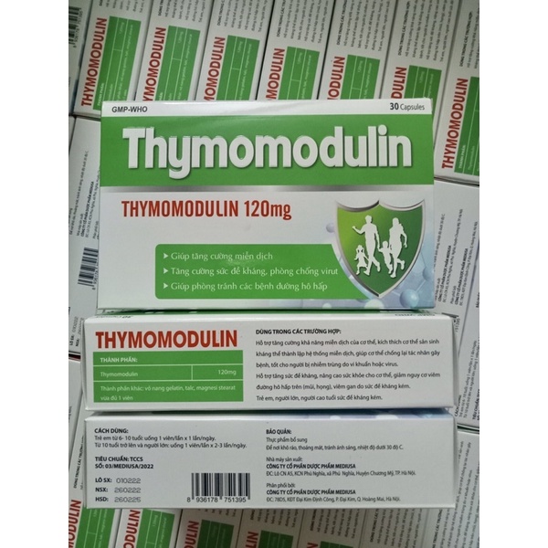 THYMOMODULIN Thực phẩm bổ sung chất giúp tăng cường sức đề kháng hộp 30 viên