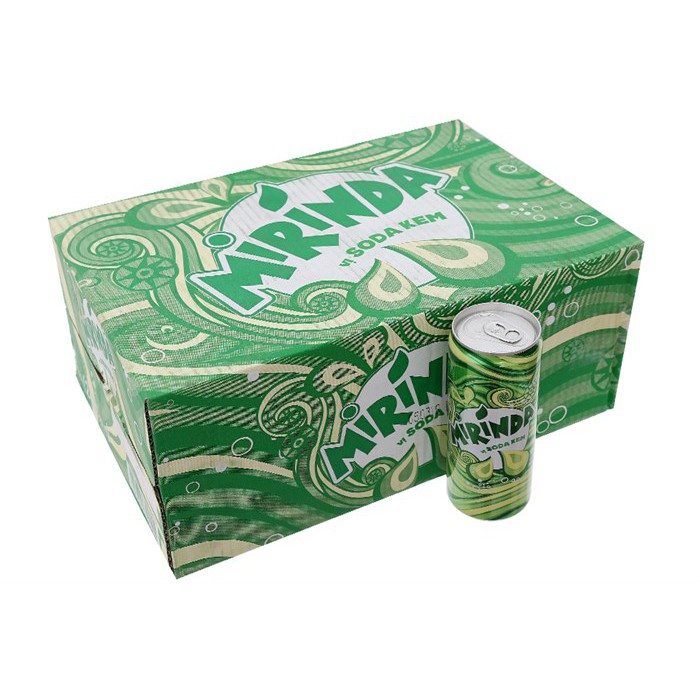 Thùng 24 lon nước ngọt Mirinda vị Soda kem lon 330ml