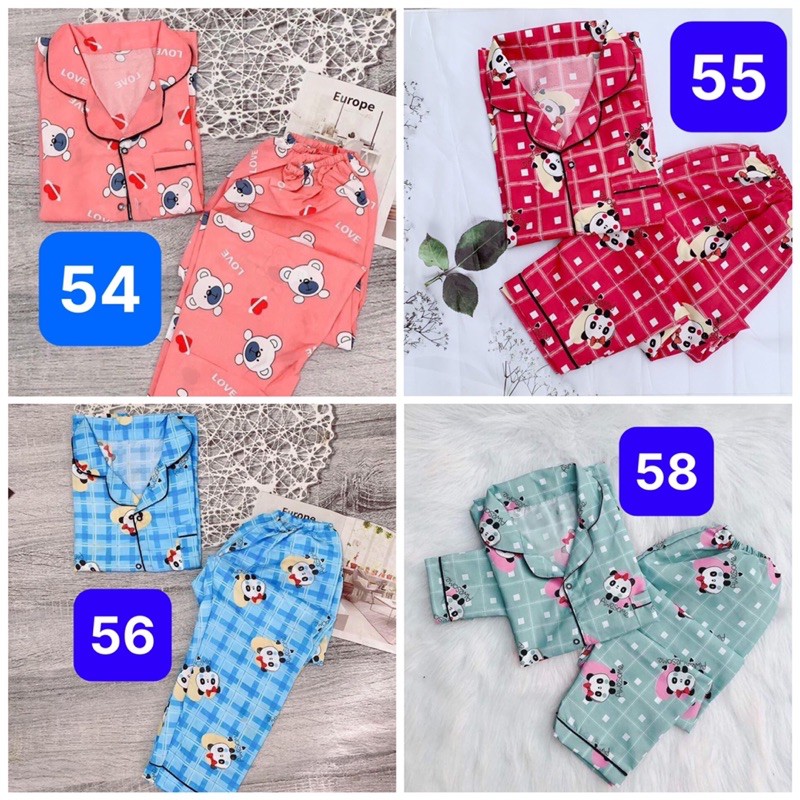 Mẫu mới về đồ bộ pijama ngủ mặc nhà thái lan chất kate thái loại 1 tay ngắn quần dài