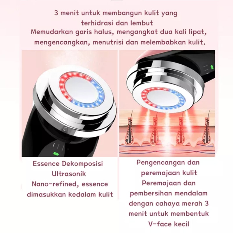 [Hàng mới về] Máy massage da mặt 5 trong 1 có đèn led chống lão hóa cho làn da đàn hồi