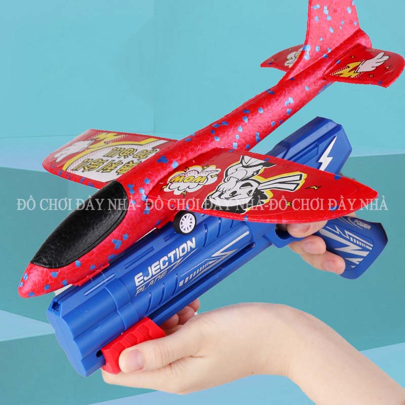 (Giá rẻ) Súng phóng máy bay xốp loại to 32 x 34cm, bay xa tới 10m- Đồ chơi đầy nhà