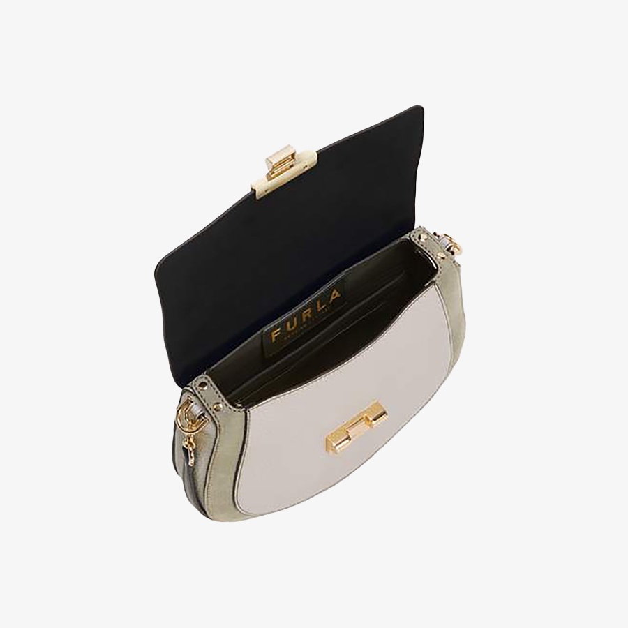 Túi Nữ FURLA Club 2 S Crossbody Vitello St Daino New Suede Vitello Sorrento Colorblock
