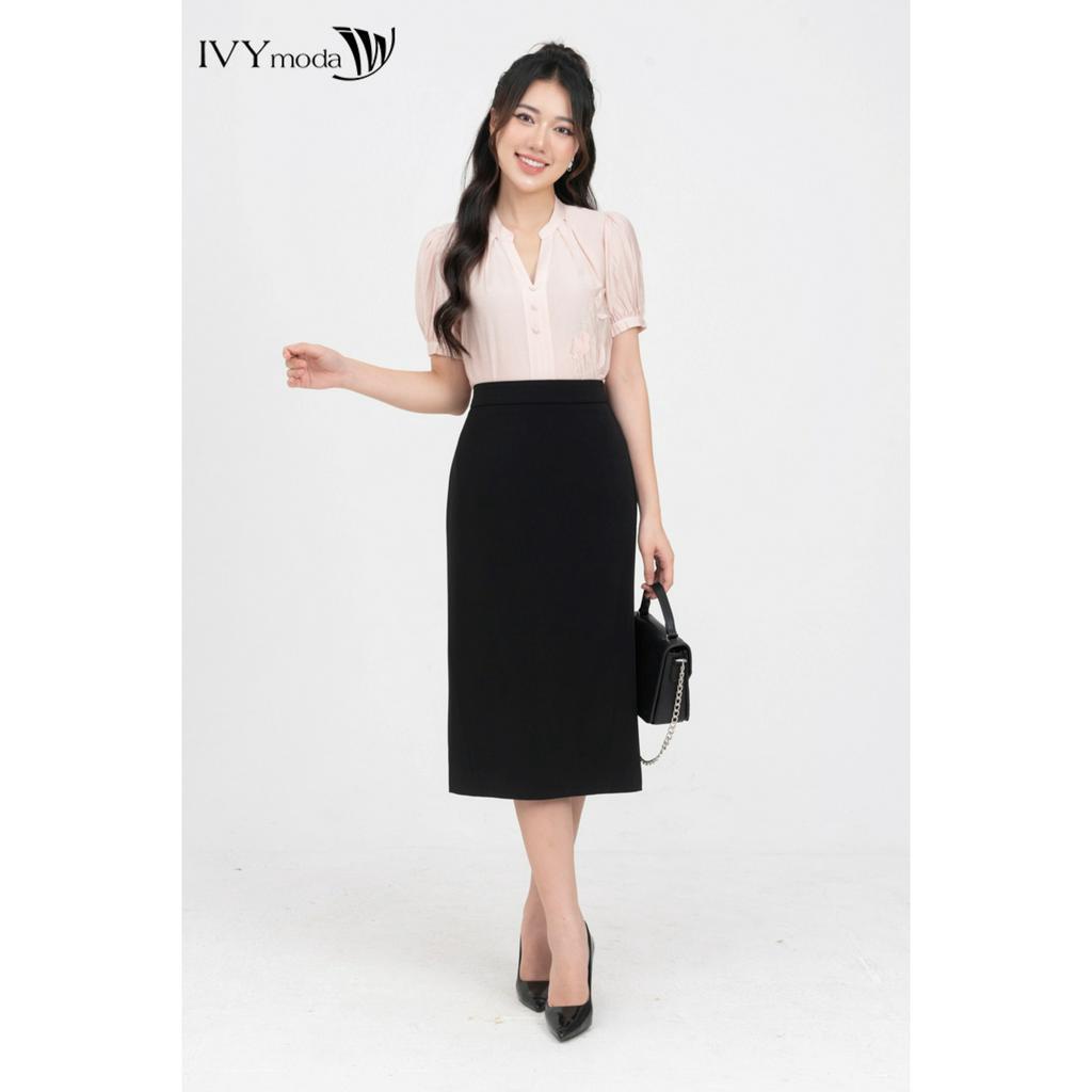 Chân váy chéo viền nữ IVY moda MS 31M8345