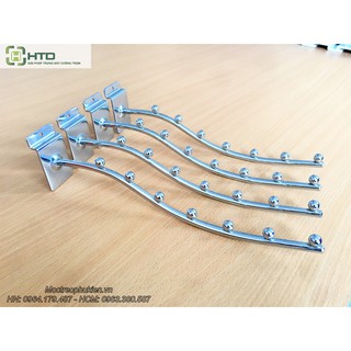 Móc treo quần áo cài rãnh âm dạng 7 bi cong E04