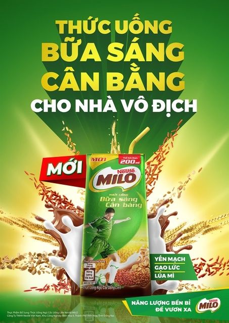 1 thùng Milo bữa sáng cân bằng 30 hộp × 195ml ( date 6.2020)