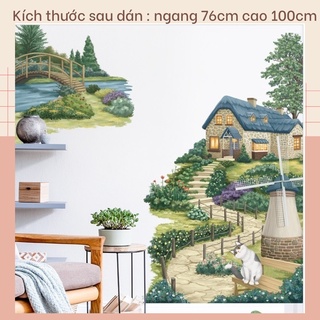 Decal dán tường Làng quê A09 - Decal dán tường Hàn Quốc