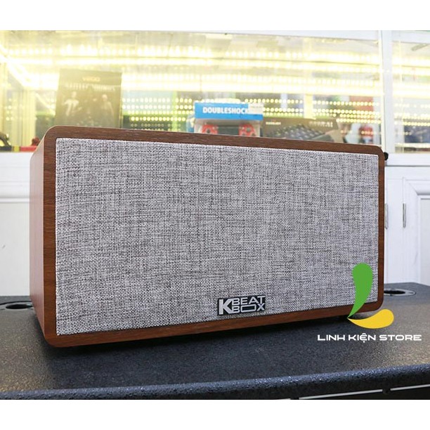 Loa kéo Acnos CS390 - Loa bluetooth thùng gỗ karaoke di động chất lượng cao, tặng kèm 2 micro không dây
