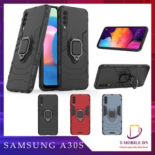 Ốp lưng Samsung A30s, iron man chống sốc kèm nhẫn iring chống xem video bảo vệ camera cho Samsung A30s