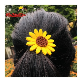 [ ẢNH THẬT ] Chun buộc tóc hoa cúc họa mi siêu HOT HANDMADE