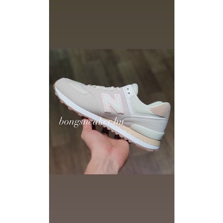 [MÃ 2020NB574] Giày Thể Thao NB 574 Hồng Kem Cập Bến Nữ Ảnh Thật 100% | BigBuy360 - bigbuy360.vn