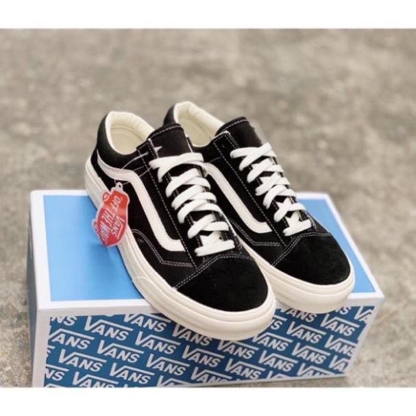 Giầy vans vaul đen lót da 1:1 ( full box + free ship ) Siêu Đẹp Cao Cấp [ SL  ib ] 👟 :)) , $