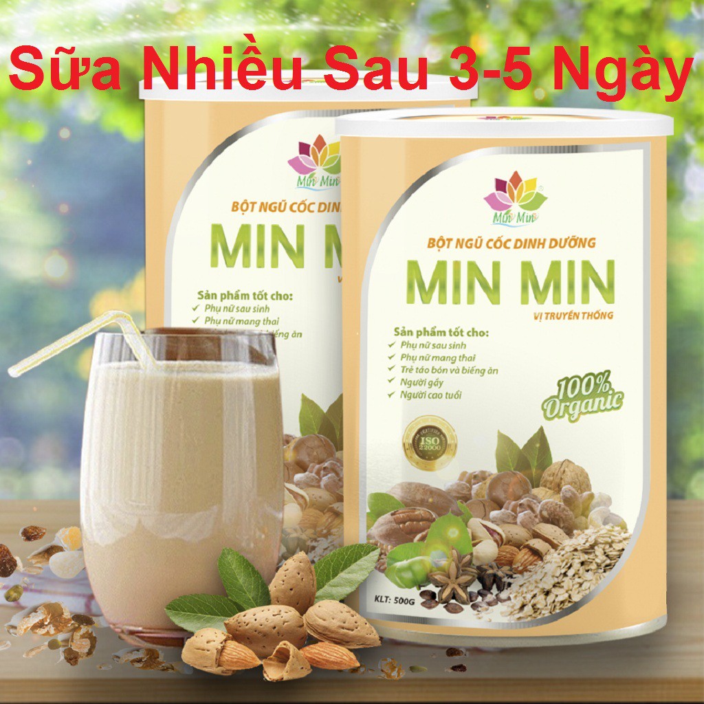 Ngũ Cốc Lợi Sữa Min Min 💝FREESHIP💝 Bột Ngũ Cốc Dinh Dưỡng MinMin Nhiều Sữa Cho Mẹ Mới Sinh Bà Bầu Không Tăng Cân HCM