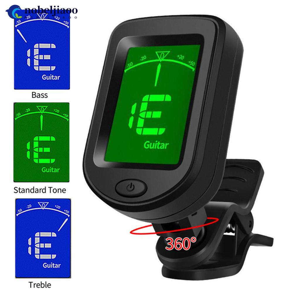 Nobeljiaoo Dụng Cụ Chỉnh Dây Đàn Guitar Bass Violin B8X6 Dạng Kẹp Có Màn Hình LCD Kỹ Thuật Số Cảm Ứng Xoay 360 Độ