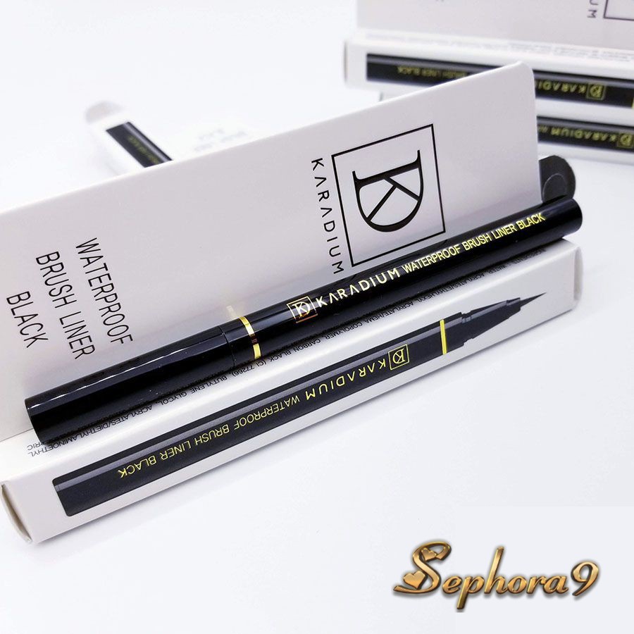 Kẻ mắt dạ siêu mảnh dễ kẻ Karadium Waterproof Brush Liner Black chống nước | BigBuy360 - bigbuy360.vn