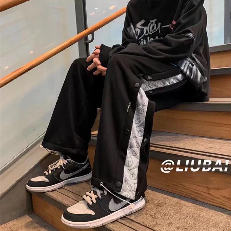 Quần dài ống rộng phong cách hip hop Hàn Quốc hợp thời trang