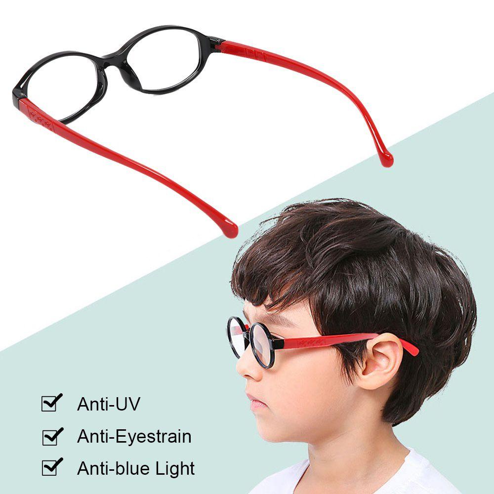 Mắt Kính Gọng Tròn Trong Suốt Chống Bức Xạ Cho Bé