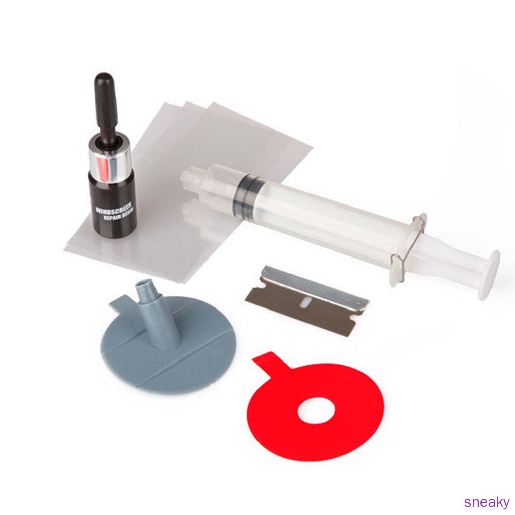 Windshield Repair Tools Kit Car Glass Scratch Fluid Portable Auto Windscreen Crack Chip Removal Tool sneaky
