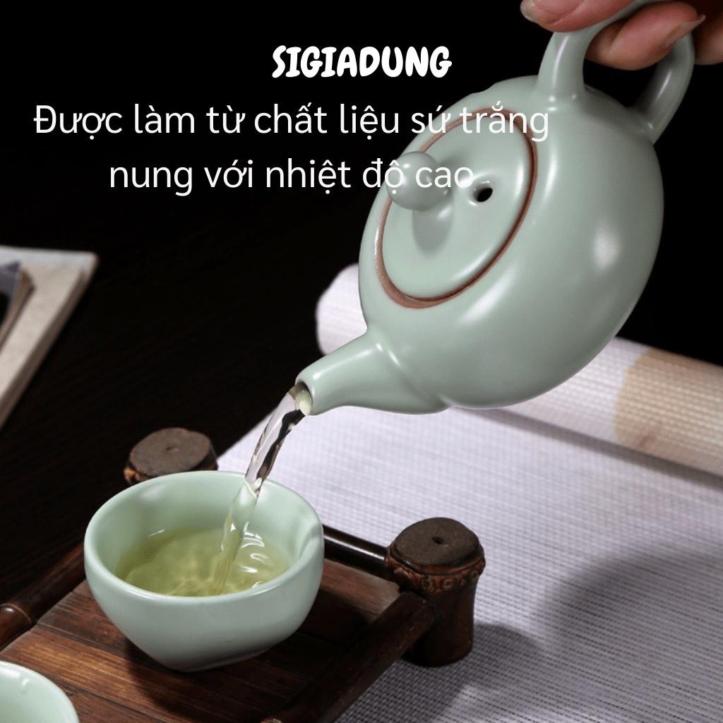 [SGD] Bộ Bình Trà - Bộ Ấm Trà Bằng Gốm Sứ Cao Cấp Gồm 1 Bình Và 6 Chén 5089