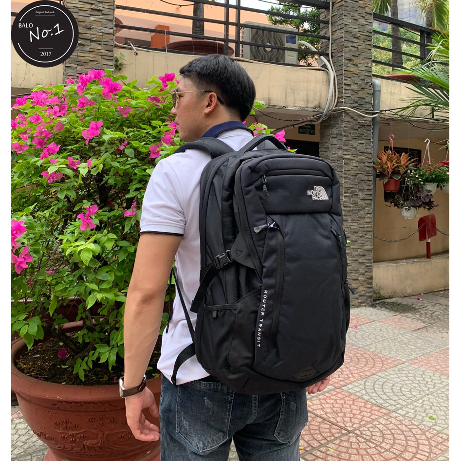 [BALO_NO.1] Balo nam chống thấm nước TNF Router Transit Black Backpack