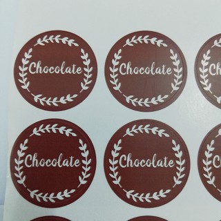 Tem dán nhân bánh trung thu Chocolate (20 cái/tờ)