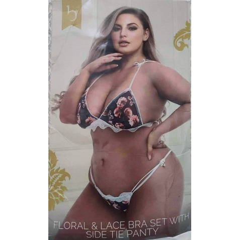 [BIGSIZE_120KG]_1 BỘ DUY NHẤT_Set nội y hoa lọt khe cao cấp Bigsize