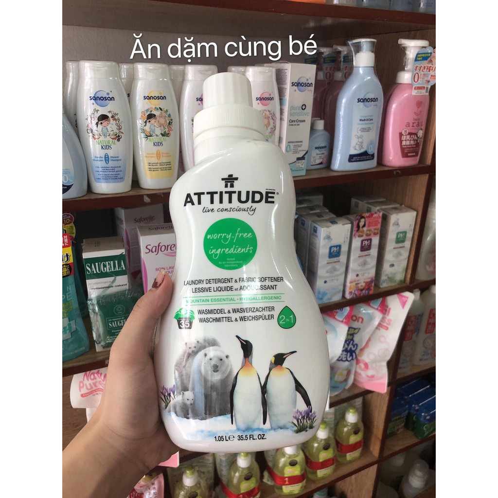 NƯỚC GIẶT XẢ 2IN1 HƯƠNG HOA ATTITUDE - NHẬP KHẨU CANADA