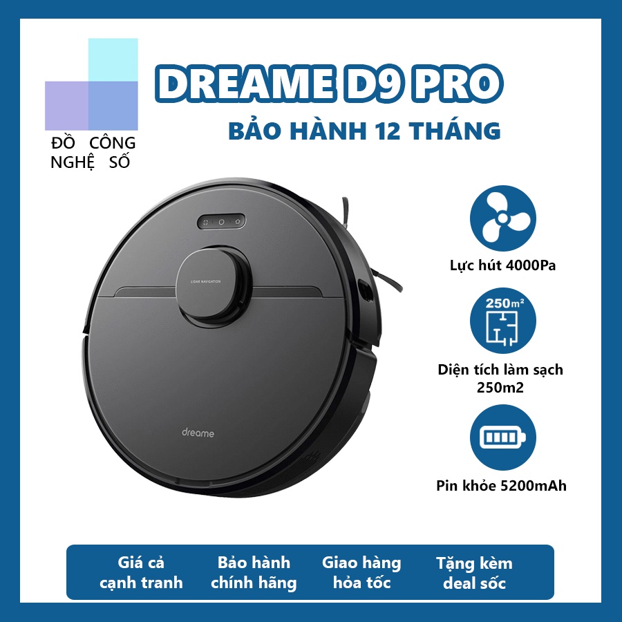 Robot hút bụi Xiaomi Dreame D9 Pro Hàng chính hãng - Bản quốc tế