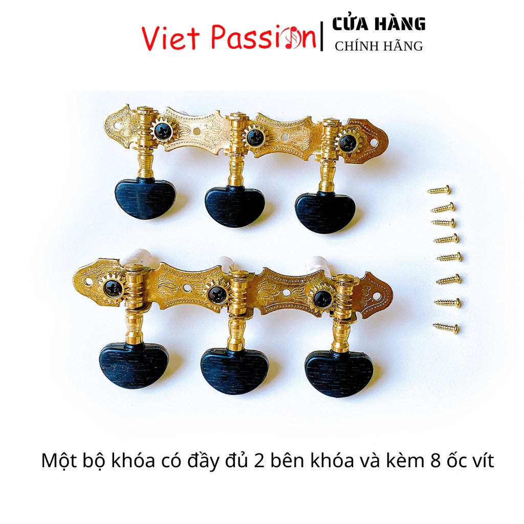 Khóa đàn guitar classic cao cấp khóa vặn xịn có đủ 2 bên khóa kèm ốc vít Viet Passion